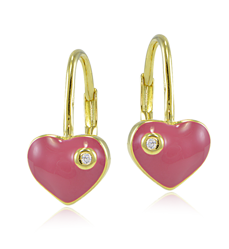 Icz Stonez 18k Gold Over Silver Cubic Zirconia Ribbon Bow Children's Leverback Earrings