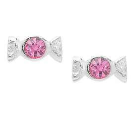 Molly And Emma Sterling Silver And Crystal Stud Earrings Set